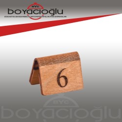 AHŞAP MASA NUMARASI 6*5