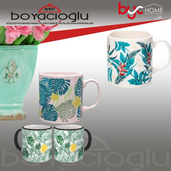 KERAMİKA SİLİNDİK BOTANİK KUPA BARDAK KERAMİKA SİLİNDİK BOTANİK KUPA BARDAK