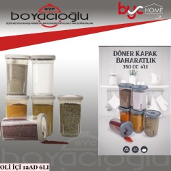 VİOLET 0428 BAHARATLIK TUZLUK DÖNER KAPAK 6LI PK
