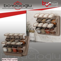 VİOLET 0521 STANDLI BAHARATLIK DÖNER KAPAK 8Lİ