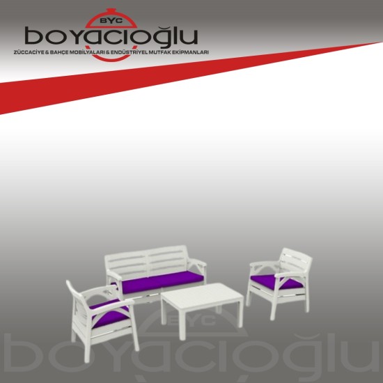 VİOLET SANTANA 2Lİ OTURMA TAKIMI-BEYAZ