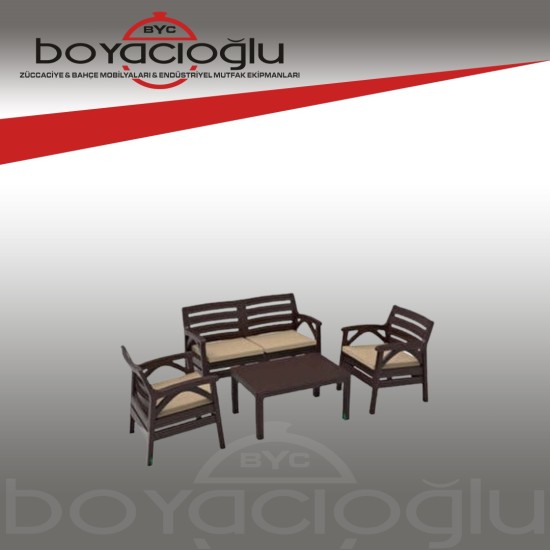 VİOLET SANTANA 2Lİ OTURMA TAKIMI-KAHVE VİOLET SANTANA 2Lİ OTURMA TAKIMI-KAHVE