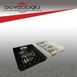 ÖZKALE 1000 DESENLİ KÜÇÜK PLS TEPSİ 21x29CM