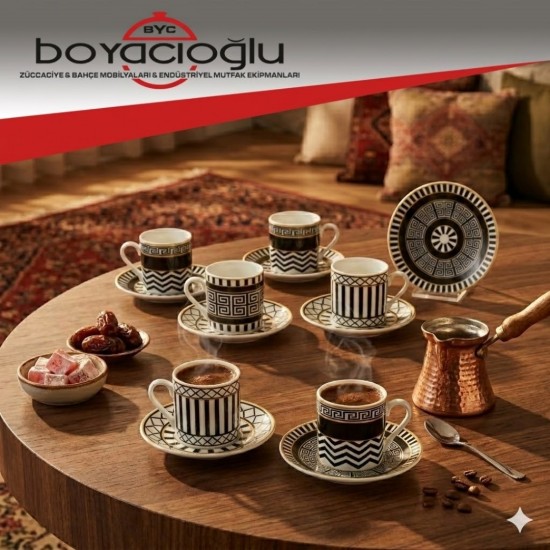 KARACA HELENİSTİK 6LI KAHVE FİNCAN TK