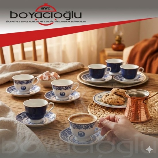 KARACA BLUE ODYSSEY 6LI KAHVE FİNCAN TK.