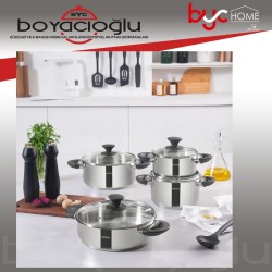 KARACA BUCA ÇELİK TENCERE SET 8PRÇ