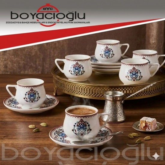 KARACA NAKKAŞ 6LI KAHVE FİNCAN TK