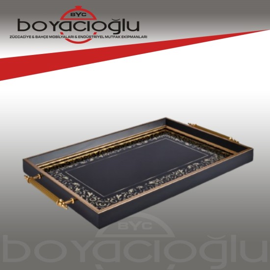 KARACA NAZENDE 49X29 CM DİKDÖRT. CAM TEPSİ