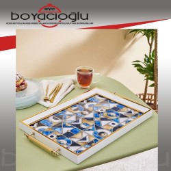 KARACA NOLA 49X29 CM DİKD.CAM TEPSİ