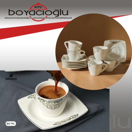 KARACA NAZENDE 6LI KAHVE FİNCAN TK