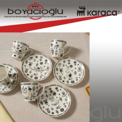 KARACA ANIMAL GARDEN 6LI KAHVE FİNCAN TK.