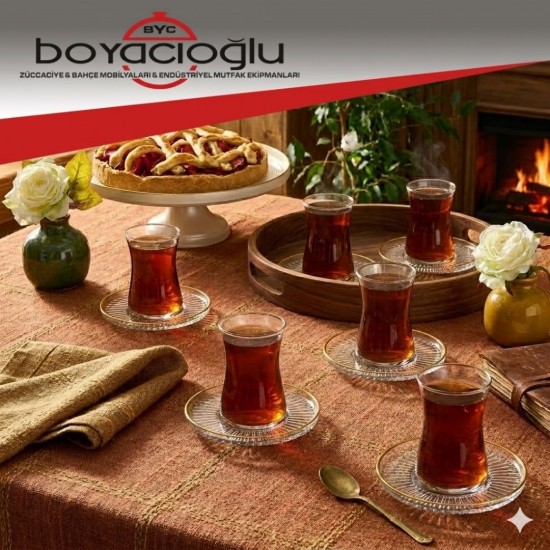 KARACA NİLÜFER 6LI ÇAY SETİ