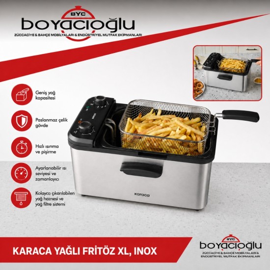 KARACA YAĞLI FRİTÖZ XL, INOX