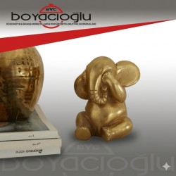 KARACA ELEPHANT BİBLO GOLD 9X9X1, NOT WATCHING