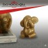 KARACA ELEPHANT BİBLO GOLD 9X9X1, NOT WATCHING