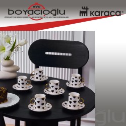 KARACA PERRY KALPLİ 6LI KAHVE FİNCAN TK.