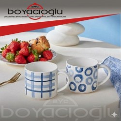 KARACA ALIZE MUG KUPA BARDAK DESENLİ-KARELİ