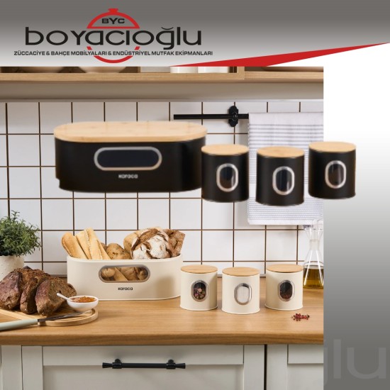 KARACA PREMIUM EKMEK KUTUSU ve BAHARAT SETİ