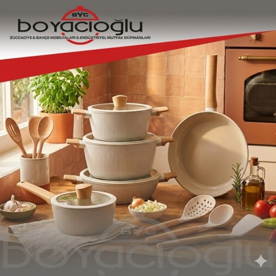 KARACA SWISS CRYSTAL PURE LINE 12PRÇ TENCERE SETİ
