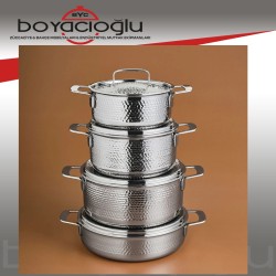 KARACA POWERSTEEL VOYAGER 8PRÇ ÇELİK TENCERE SETİ