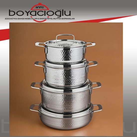 KARACA POWERSTEEL VOYAGER 8PRÇ ÇELİK TENCERE SETİ