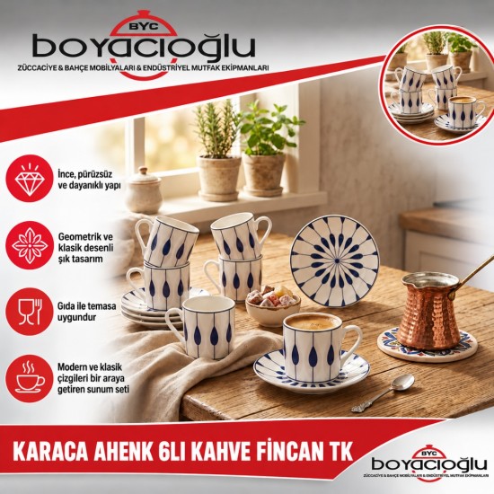 KARACA AHENK 6LI KAHVE FİNCAN TK