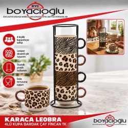 KARACA LEOBRA 4LÜ KUPA BARDAK ÇAY FİNCAN TK