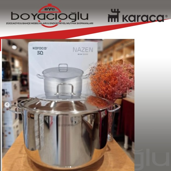 KARACA NAZEN ÇELİK TENCERE DERİN 40CM