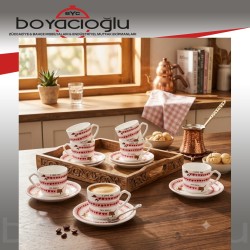 KARACA PİNKWOOF 6LI KAHVE FİNCAN TK.