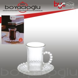 GLASS HOME BONCUK KEYİF İSTANBUL ÇAY SET 6LI