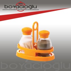 122020-500 MİRAGE 95 CC İKİLİ TUZLUK SETİ-SOFT RENKLER KARIŞIK 36 KOLİ