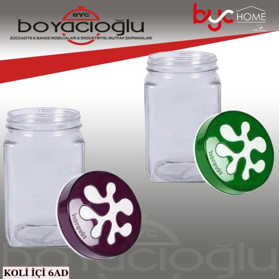 HEREVİN 137017-000 KARE CAM KAVANOZ 3LT HEREVİN 137017-000 KARE CAM KAVANOZ 3LT