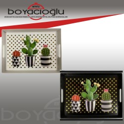 ÖZKALE 1500 DESENLİ BÜYÜK PLS TEPSİ 37X27CM