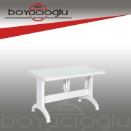 70X120 PLASTİK AYAKLI MASA BEYAZ