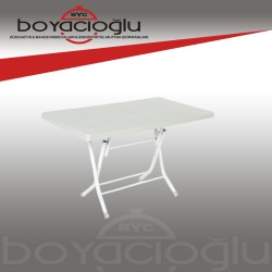 70X120 PLASTİK AYAKLI MASA EKO BEYAZ