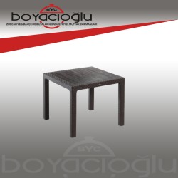 NOVUSSI 90X90 CAMSIZ MASA KAHVERENGİ