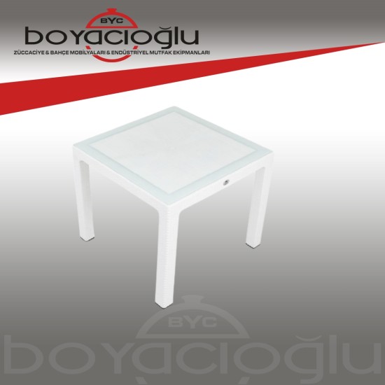 NOVUSSI 90X90 CAMLI MASA BEYAZ NOVUSSI 90X90 CAMLI MASA BEYAZ