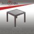 NOVUSSI 90X90 CAMLI MASA KAHVERENGİ