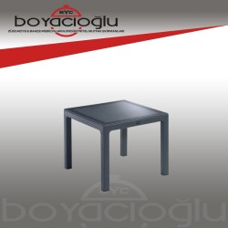 NOVUSSI 90X90 CAMLI MASA ANTRASİT