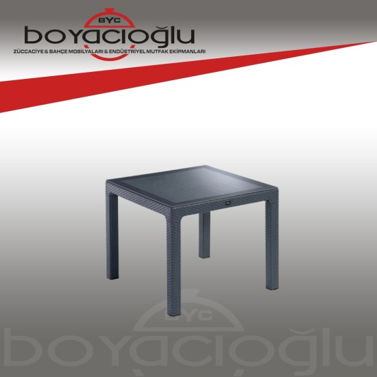 NOVUSSI 90X90 CAMLI MASA ANTRASİT NOVUSSI 90X90 CAMLI MASA ANTRASİT