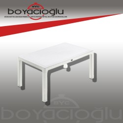 NOVUSSI 90X150 CAMSIZ MASA BEYAZ