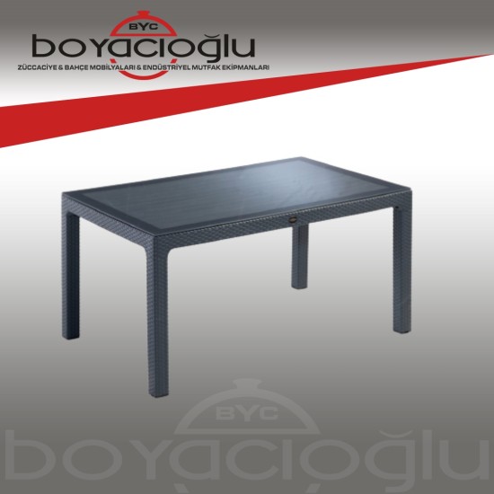 NOVUSSI 90x150 CAMLI MASA ANTRASİT NOVUSSI 90x150 CAMLI MASA ANTRASİT