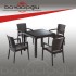 NOVUSSI ZENİT 4LÜ RATTAN SET KAHVERENGİ