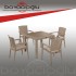 NOVUSSI ZENİT 4LÜ RATTAN SET CAPPUCCINO