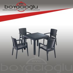 NOVUSSI ZENİT 4LÜ RATTAN SET ANTRASIT
