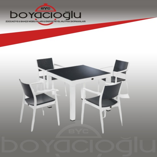 NOVUSSİ SEGİNUS 4LÜ SET BEYAZ/ANTRASİT