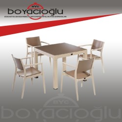 NOVUSSI PONTE 4LÜ SET CAPPUCCINO/ÇÖLKAHVE