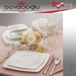 KARACA FINE PEARL HELEN KARE YEMEK TAKIMI 62 PRÇ