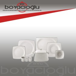 KARACA TALIA CREAM KARE YEMEK TAKIMI 60 PRÇ