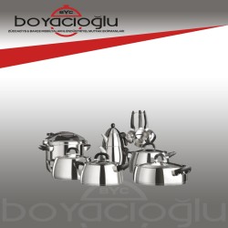 KARACA TOKYO POWERSTEEL ÇELİK ÇEYİZ TENCERE SETİ 17PRÇ